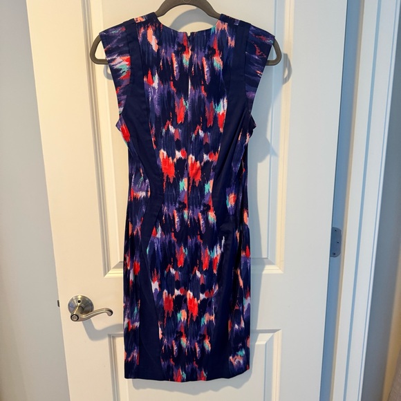 French Connection Multicolor Purple Pencil Dress | Size 6 - Picture 6 of 7